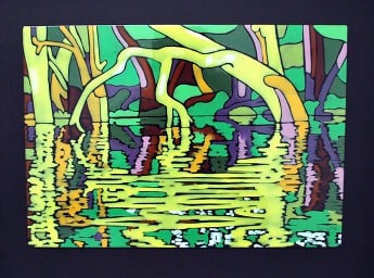 Vincentâs River - handpainted mural