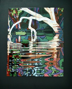 Backwater Beauty - handpainted mural