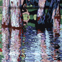 Glass Platter- Swamped - Black Water Series